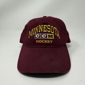 Minnesota Hat Cap Snap Back Mens One Size Maroon Red NCAA Hockey College